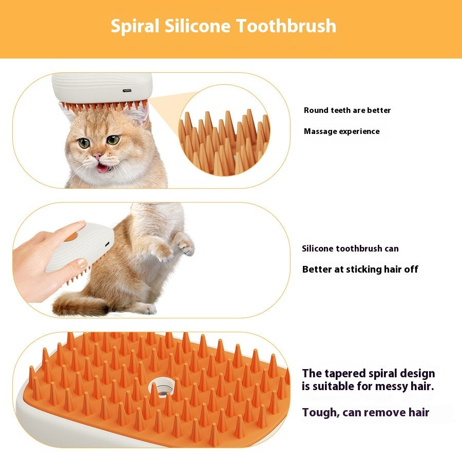 Pets Steam Brush Spray Massage