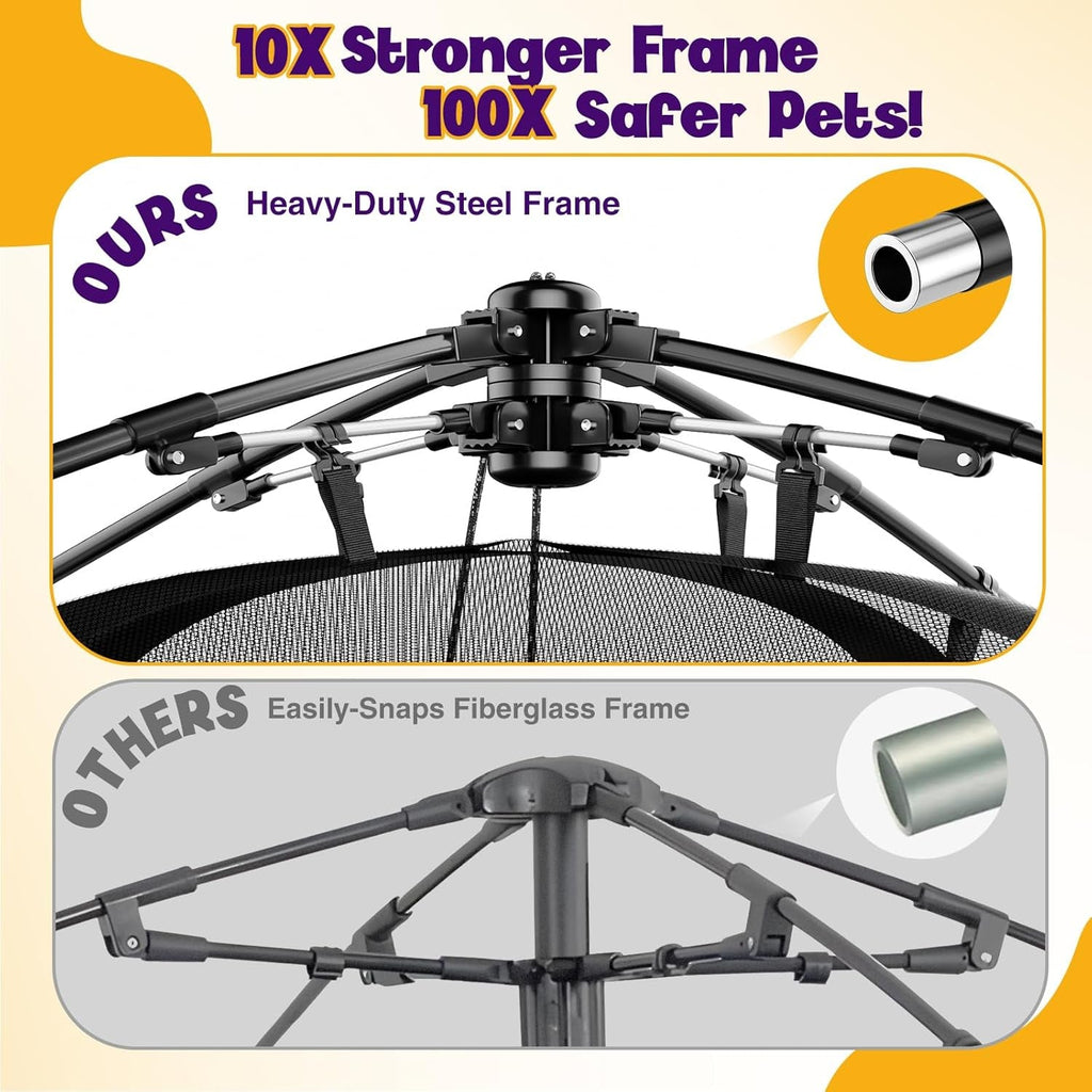 Extra Large Outdoor Catio — Foldable 2-Tier Enclosure & Playpen
