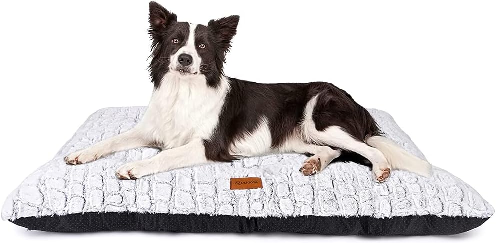 Plush Dog Crate Bed Pad — Washable, Anti-Slip, 24x18