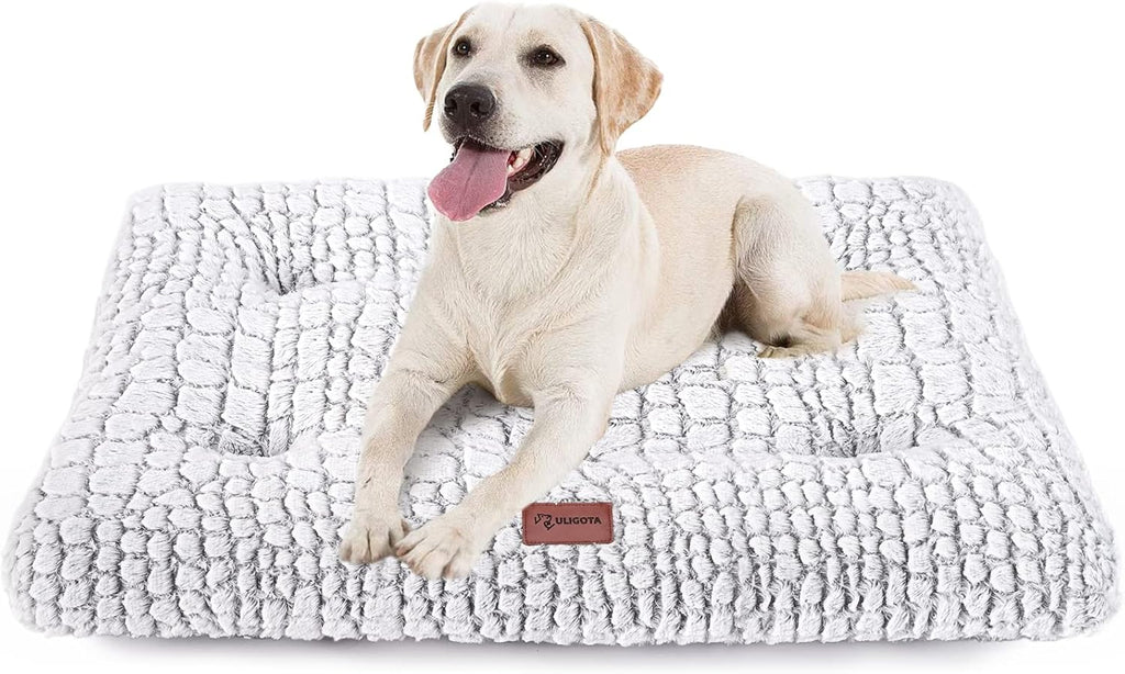 Plush Dog Crate Bed Pad — Washable, Anti-Slip, 24x18