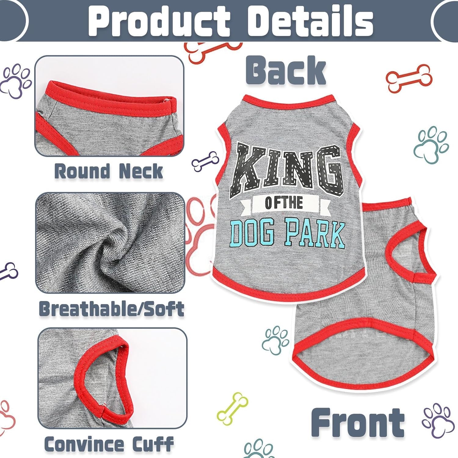 Small Dog Shirts 4-Pack — Cute Clothes for Tiny Breeds