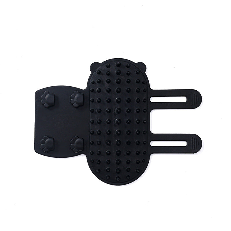 Self-Cleaning Wall Corner Cat Scratcher & Grooming Brush