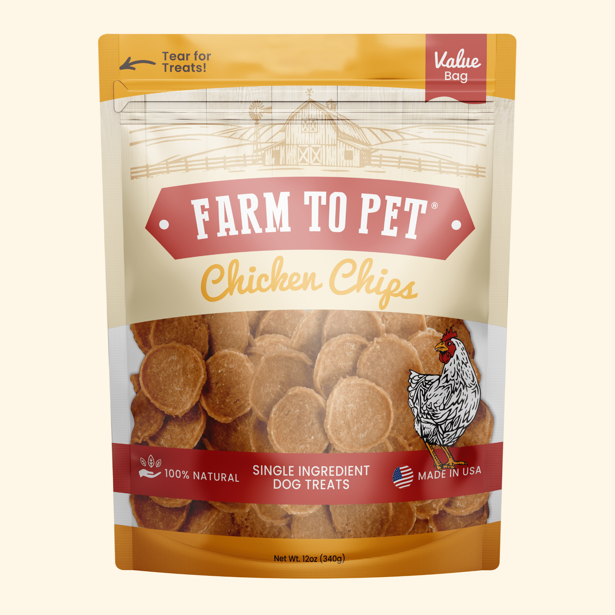 Farm to Pet Chicken Chips — All-Natural Single-Ingredient Dog Treats