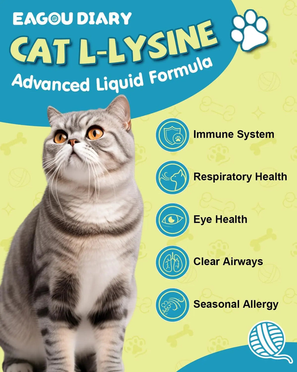 L-Lysine Drops for Cats — Immune & Respiratory Support, 2oz