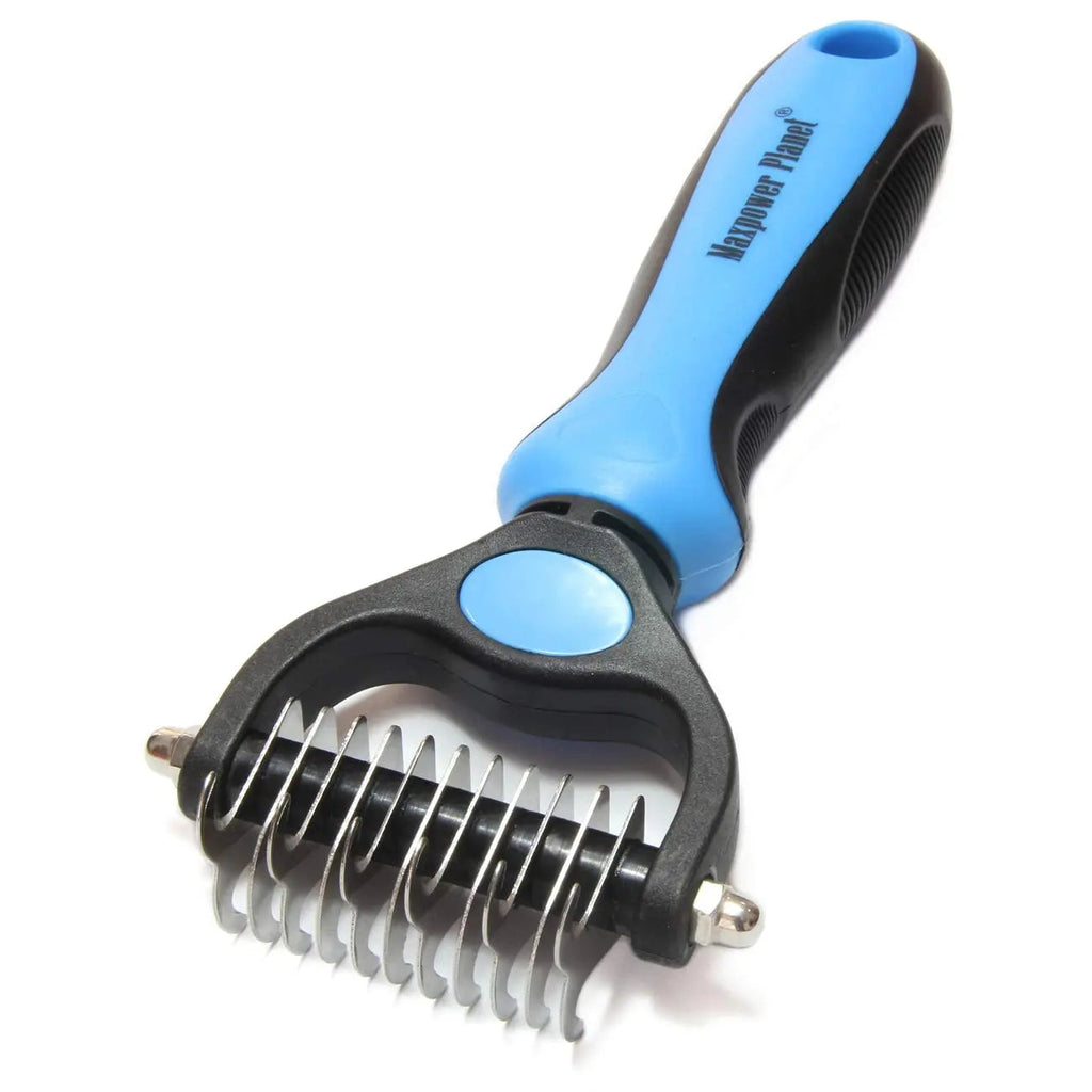 Maxpower Dual-Sided Pet Grooming Rake for Dogs & Cats – Dematting Tool
