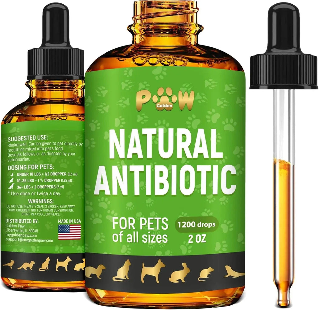 Natural Pet Immune Support Drops for Dogs & Cats, Skin, Coat & Digestion – 2 oz