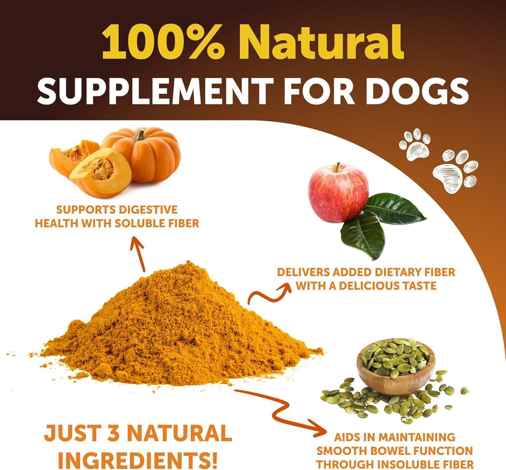 Pumpkin Fiber Supplement for Dogs — Digestion Support, 16oz