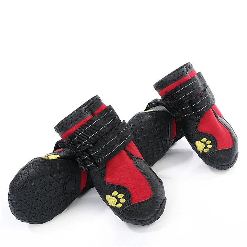 Waterproof Dog Boots 4-Pack — Anti-Slip, Medium/Large