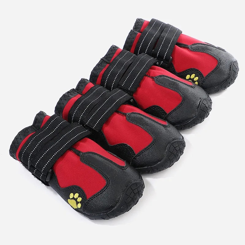 Waterproof Dog Boots 4-Pack — Anti-Slip, Medium/Large