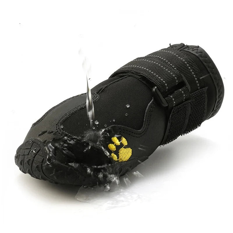 Waterproof Dog Boots 4-Pack — Anti-Slip, Medium/Large