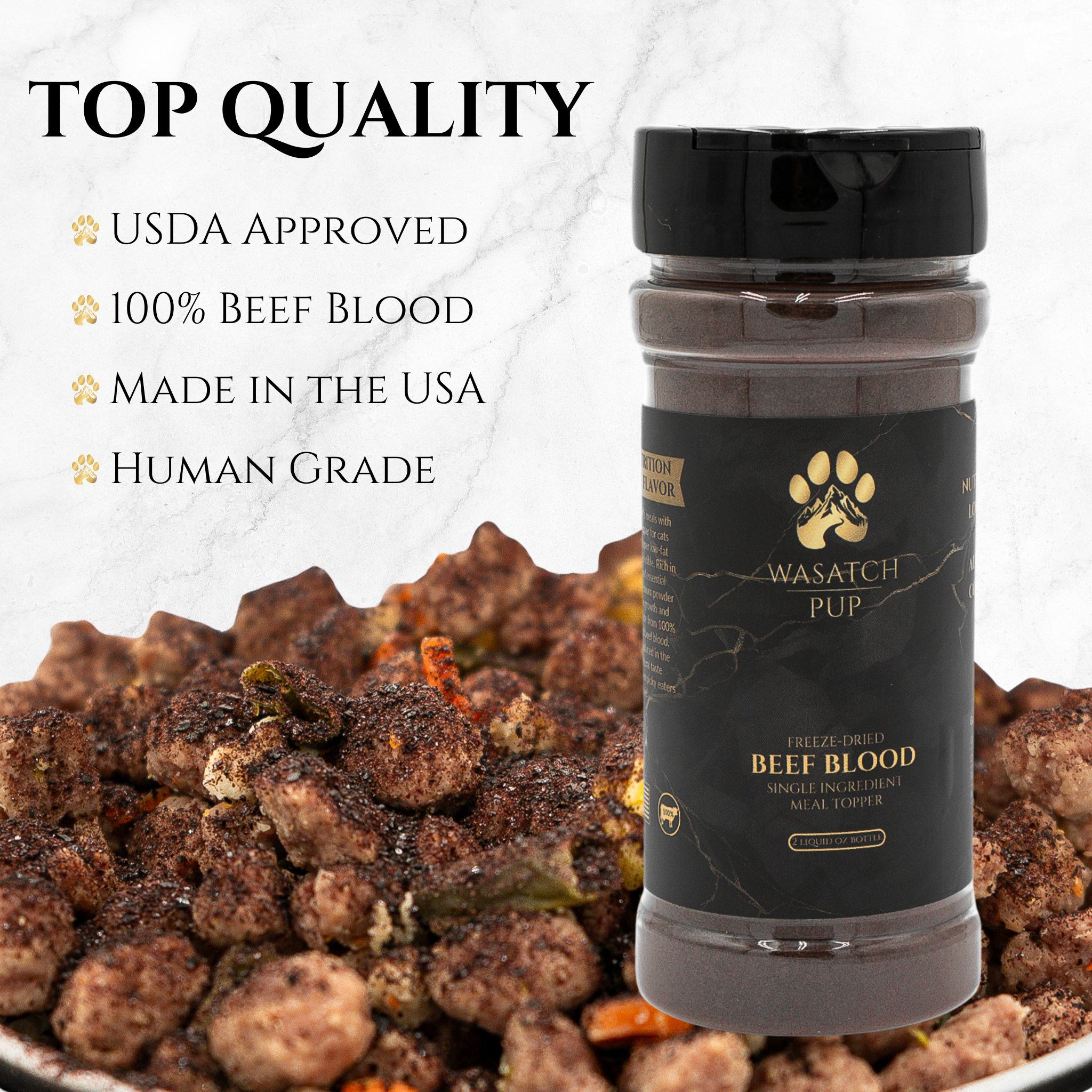 Freeze-Dried Beef Blood | Meal Topper