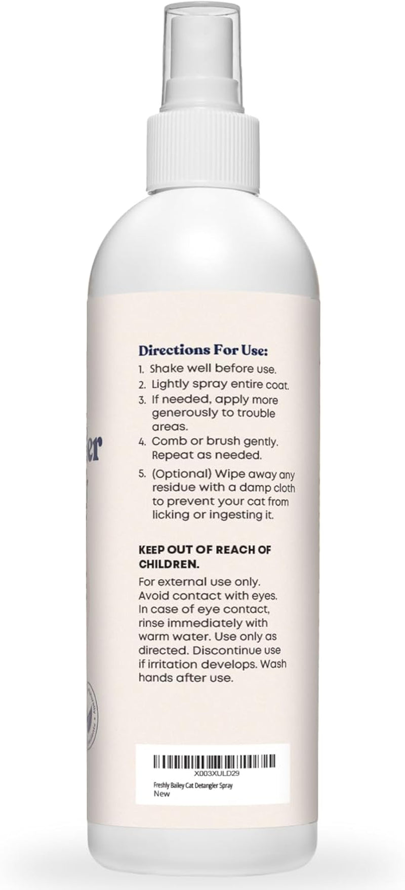 Cat Detangling Spray Leave In Conditioner for Soft Shiny Coats 16oz
