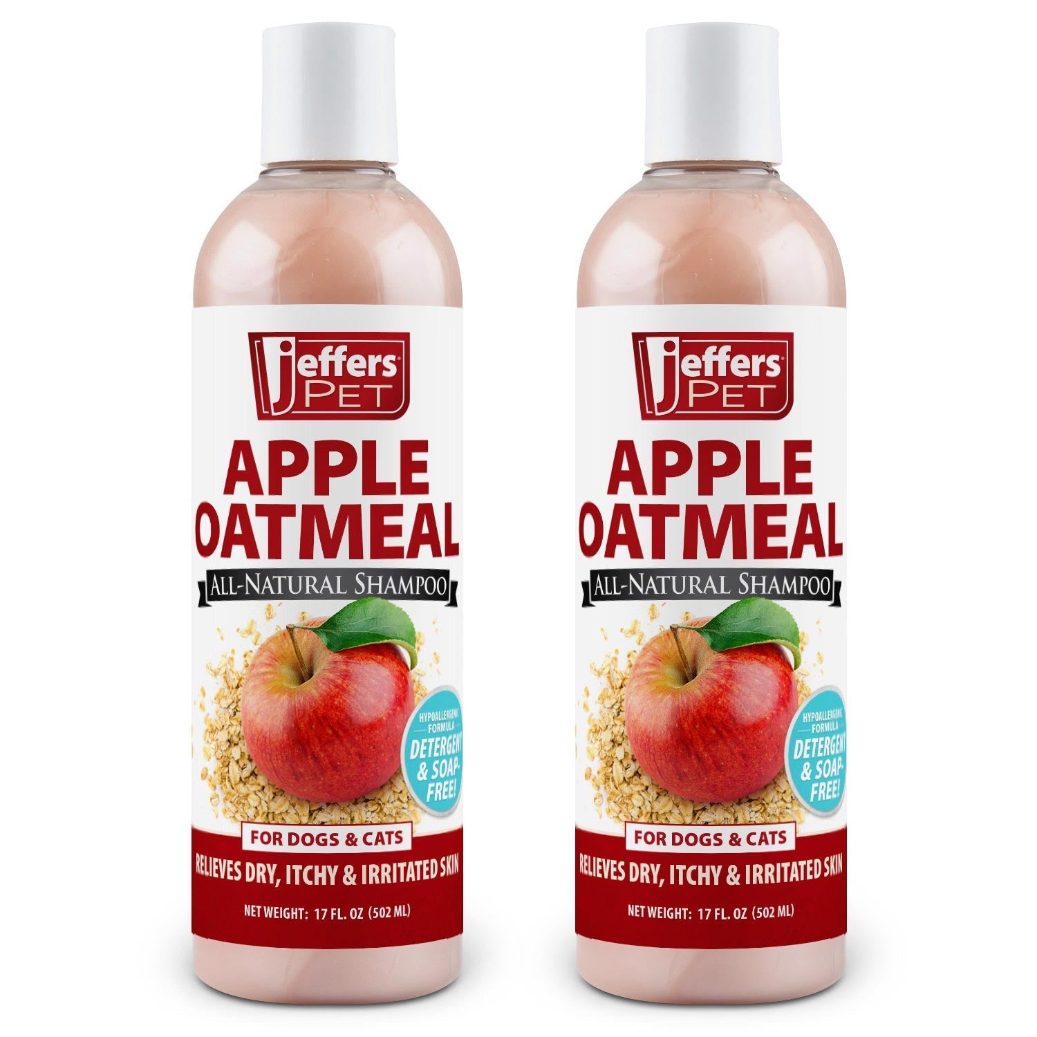 Apple Oatmeal All-Natural Hypoallergenic Dry Skin Shampoo for Dogs and Cats