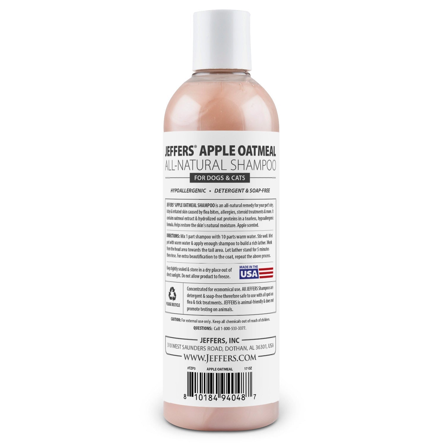 Apple Oatmeal Hypoallergenic Shampoo for Dogs & Cats