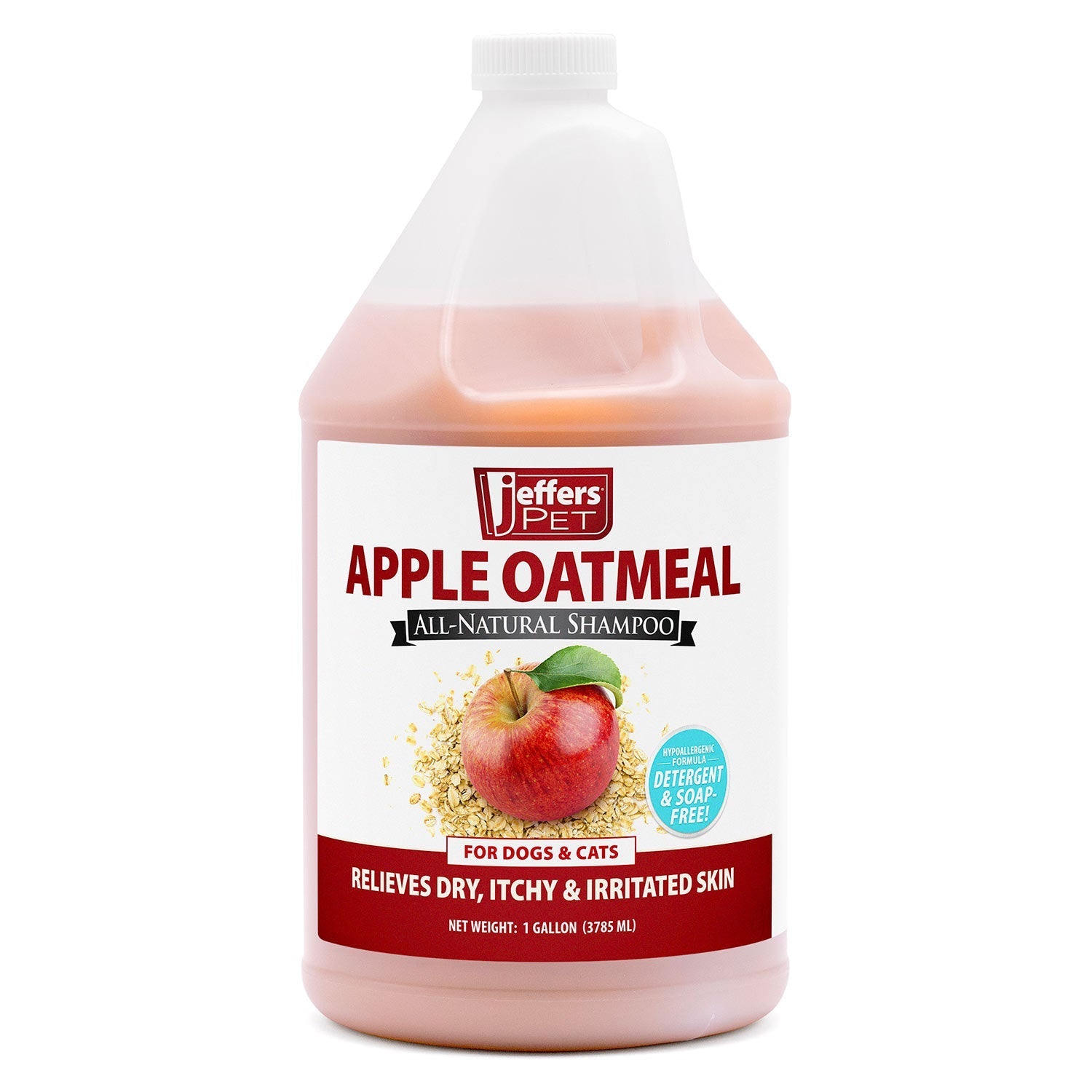 Apple Oatmeal All-Natural Hypoallergenic Dry Skin Shampoo for Dogs and Cats