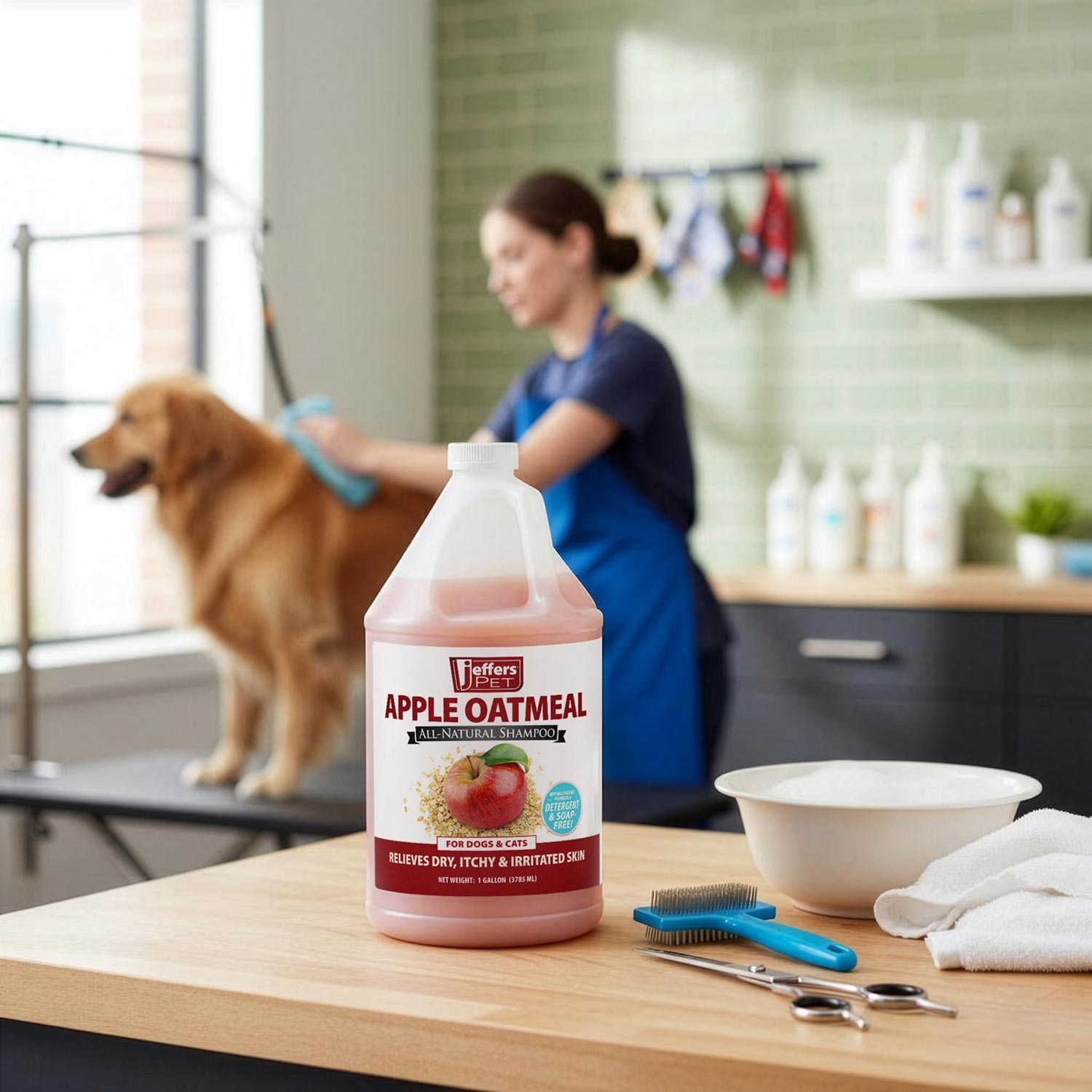 Apple Oatmeal Hypoallergenic Shampoo for Dogs & Cats