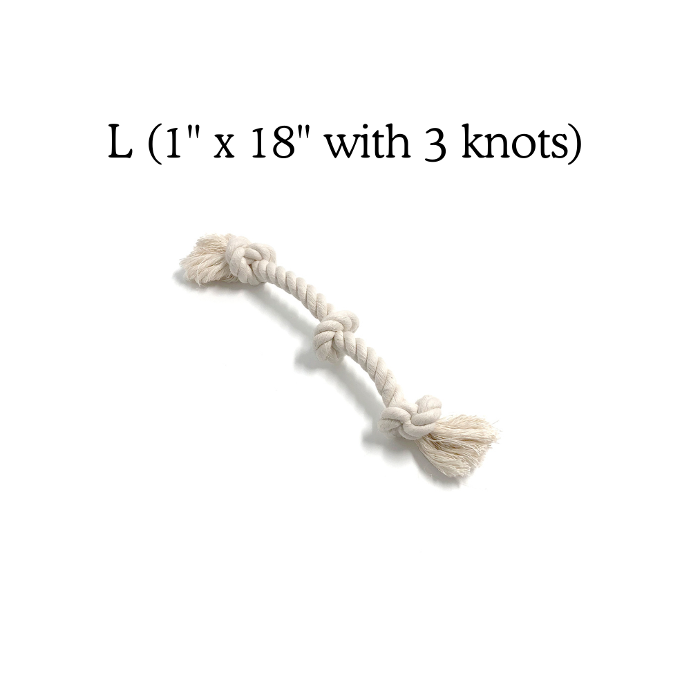 Boba & Vespa 100% Organic Cotton Rope Dog Toy - 5 Sizes